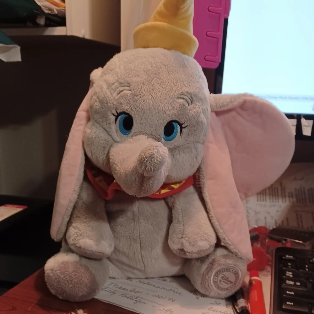 🌺 Disney Multi-Colored Dumbo Plush – 14